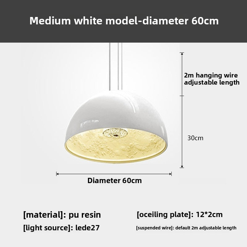 HEIKESZ Cross-border special for modern simple restaurant lights personalized creative sky garden chandelier Nordic room semicircular resin lamp light fixtures for celling lights