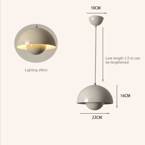 HEIKESZ Danish Designer Bud Chandelier Macaron Three Heads Dining Room Lamp Nordic Modern Minimalist Bedroom Lighting