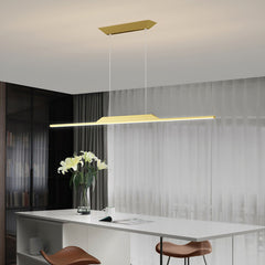 HEIKESZ Nordic simple led restaurant chandelier minimalist word study dining table bar light office chandelier lamp light fixtures for celling light