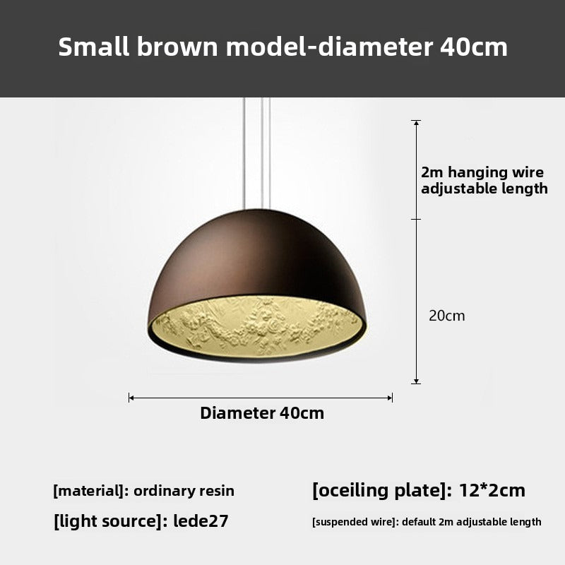 HEIKESZ Cross-border special for modern simple restaurant lights personalized creative sky garden chandelier Nordic room semicircular resin lamp light fixtures for celling lights