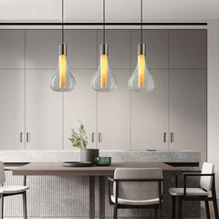 HEIKESZ Italian restaurant single head glass chandelier designer simple creative bar table model house light luxury decoration bedside lamp light fixtures for celling light