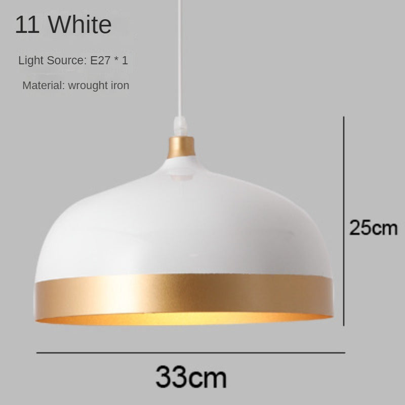 HEIKESZ Chandelier Retro Industrial Style Restaurant Lamps Single Head Zhongshan Creative Simple Office Dining Shop Commercial Lampshade