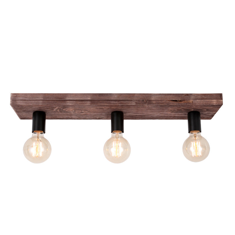 HEIKESZ Retro Creative Wood Art Distressed Solid Wood Ceiling Light Dining Room/Living Room Aisle Corridor Coffee Shop Tavern Cross-Border Lamps LED Light for Bedroom Night Aesthetic Room Lamp