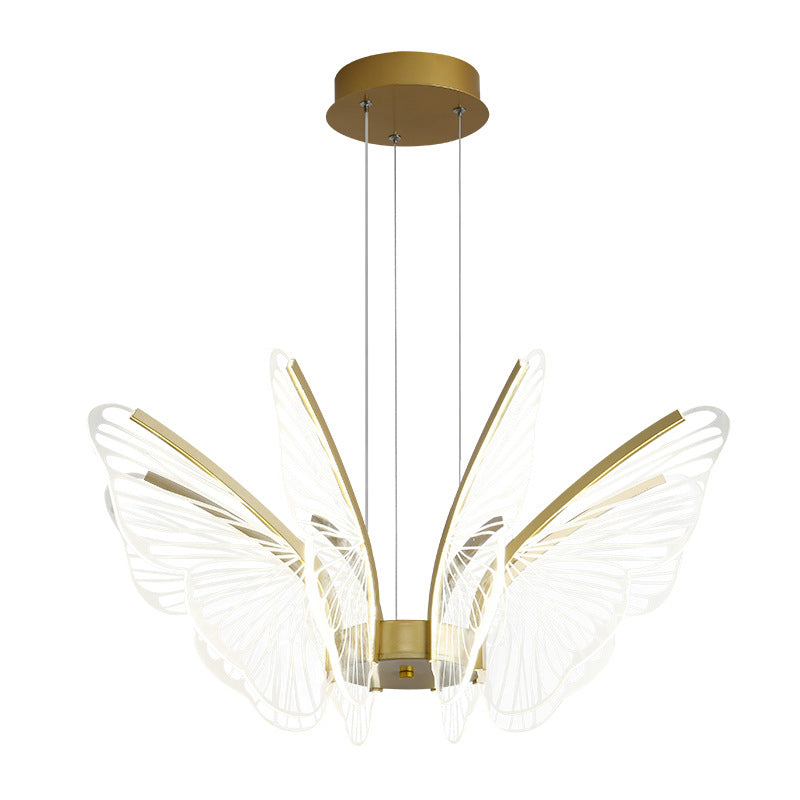 HEIKESZ Wholesale LED Iron Ceiling Light Creative Butterfly Design Modern Simple Living Room Bedroom Light