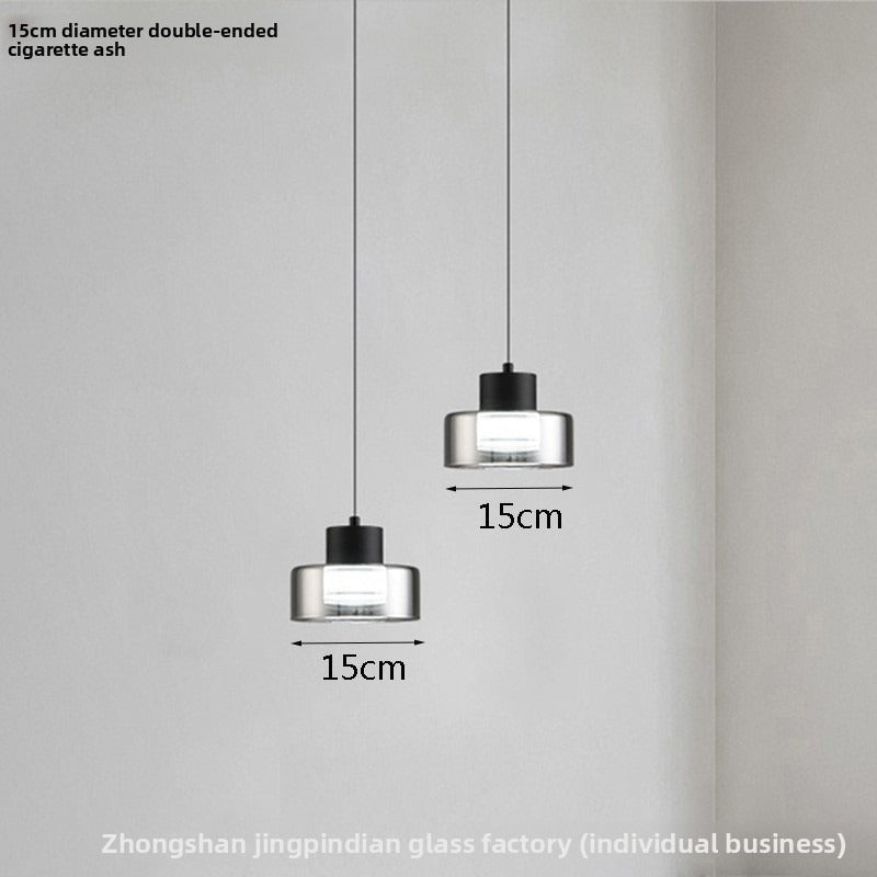HEIKESZ Italian Minimalist Ceiling Light Modern Nordic Glass Pendant Lamp for Bedroom Dining Room and Bar