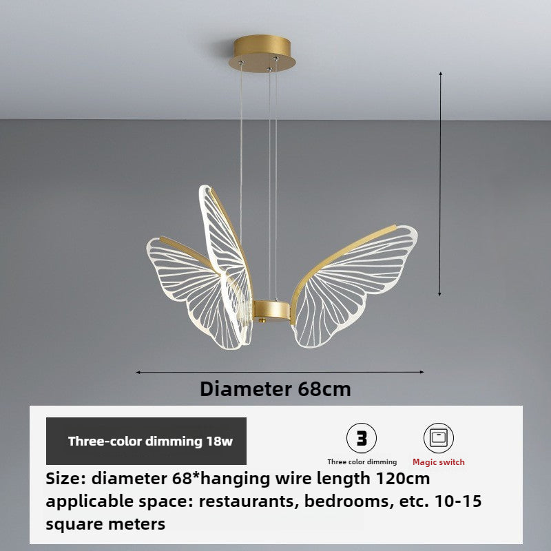 HEIKESZ Nordic designer butterfly chandelier modern simple atmosphere lighting luxury study living room bedroom creative personality lamp lighting fixtures for celling lighting