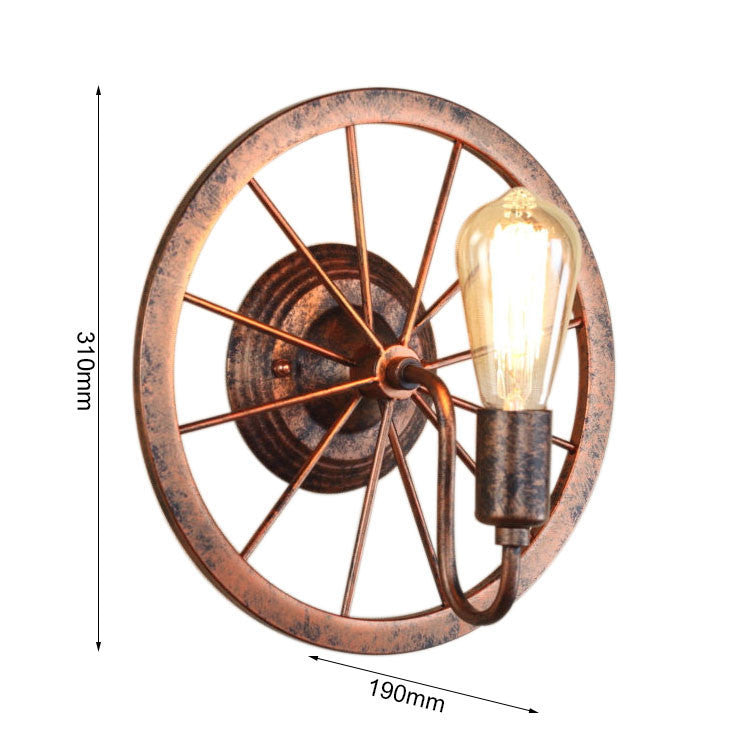 HEIKESZ American Retro Industrial Style Decoration Wall Lamp Bar Restaurant and Cafe Internet Coffee Corridor Aisle Balcony Iron Craft Wall Lamp