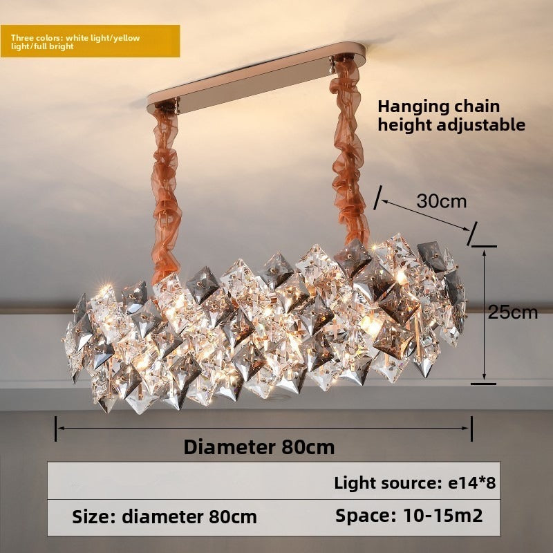 HEIKESZ Postmodern simple light luxury living room hall light bedroom light dining room light bar light room light crystal chandelier lamp light fixtures for celling light