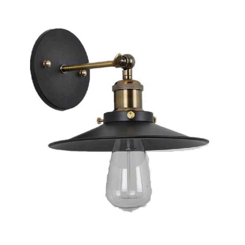 HEIKESZ American Country Iron Retro Wall Lamp Creative Hotel Bedroom Bedside Lamp European Wall Lamp american style retro outdoor indoor retro bedroom lamp american-style Industrial wind