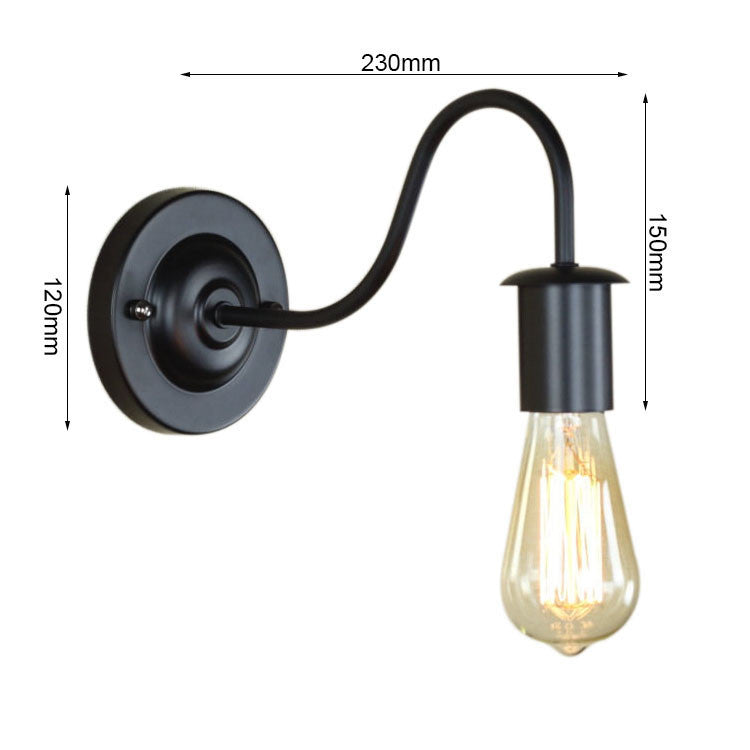 HEIKESZ American Retro Industrial Style Decoration Wall Lamp Bar Restaurant and Cafe Internet Coffee Corridor Aisle Balcony Iron Craft Wall Lamp