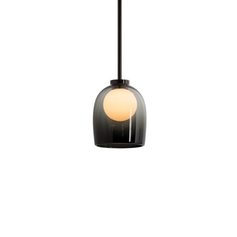 HEIKESZ Nordic Pendant Lamp Modern Glass Chandelier for Restaurant Cafe Bedroom Ceiling Light Fixtures Simple Art Decor