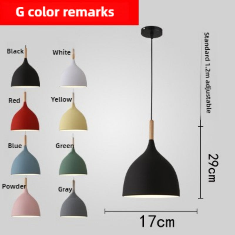 HEIKESZ Food chandelier single head Nordic simple Zhongshan lamps and lanterns Food store commercial retro chandelier Industrial style restaurant small chandelier