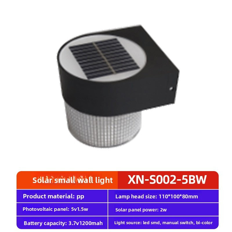 HEIKESZ Solar Wall Light Outdoor Modern Minimalist Solar Powered Wall Lamp for Garden Patio Pathway Corridor Balcony Lighting
