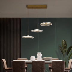 HEIKESZ Modern Minimalist Long Chandelier for Hollow Stairs Nordic LED Drop Light Atmospheric Living Room Dining Kitchen Bedroom Pendant