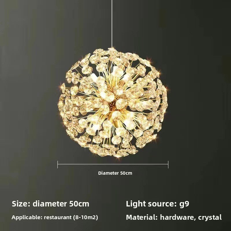 HEIKESZ Nordic creative dandelion chandelier clothing store Internet celebrity crystal lamps bedroom lights bar lights luxury restaurant lamp lighting fixtures for celling lights