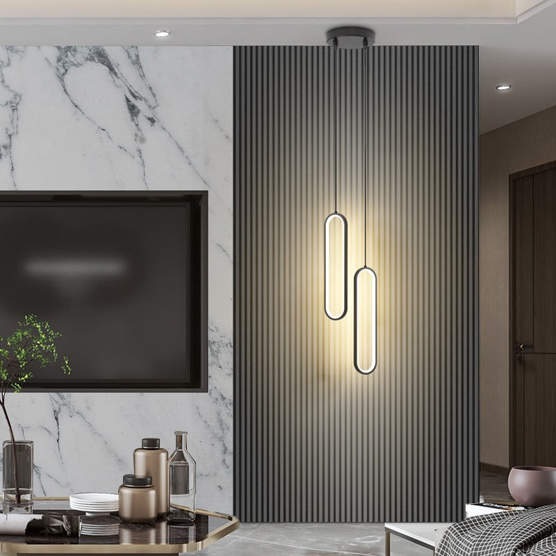 HEIKESZ Nordic Bedroom Chandelier Modern Minimalist LED Lights Creative Living Room Wall Light Luxury Small Droplight for Bedside