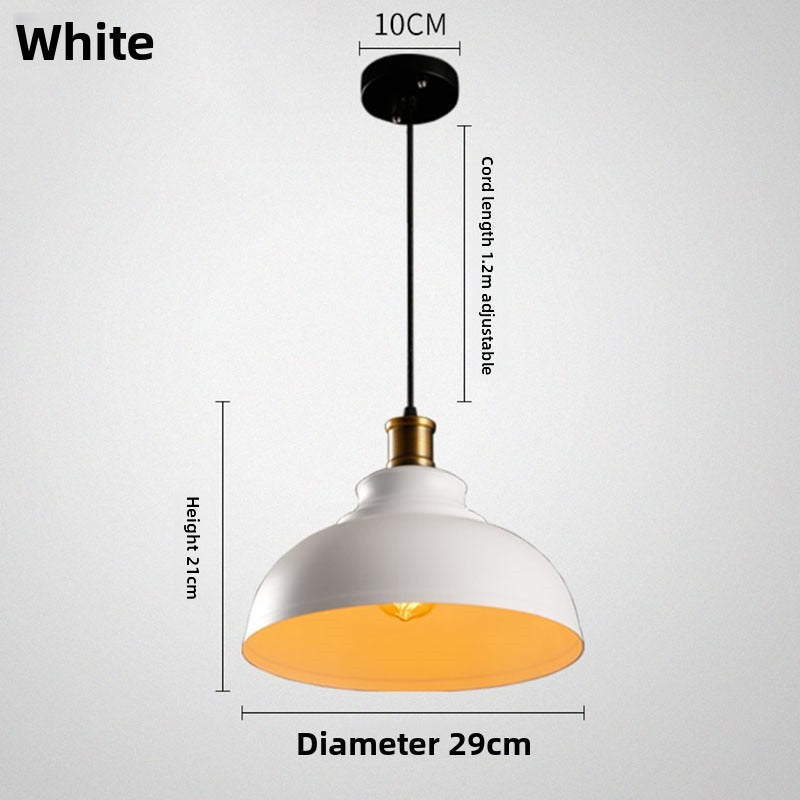 HEIKESZ Vintage Bowl Pendant Light Industrial Style Single Head Iron Ceiling Lamp for Bar Balcony Restaurant Clothing Store Loft Lighting