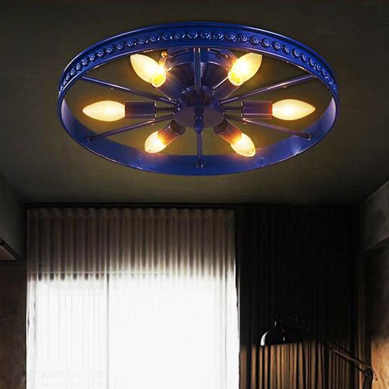 HEIKESZ Industrial Vintage Ceiling Light American Style Iron Pipe Creative Living Room Dining Room Lighting Fixture