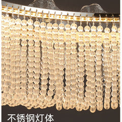 HEIKESZ Full Spectrum French Luxury Crystal Flower Ceiling Light for Living Room Bedroom Dining Room Glass Design