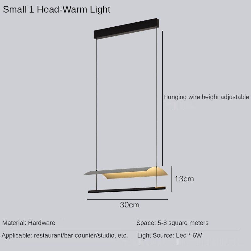 HEIKESZ Modern Chandelier Minimalist Design LED Ceiling Light for Restaurant Bar Living Room Bedroom Kitchen Island Hanging Lamp