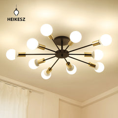 HEIKESZ Nordic Style Living Room Lamp Home Modern Minimalist Restaurant Wrought Iron Ceiling Lamp Creative Personality Corridor Industrial Wind Bedroom Light LED Light for Bedroom Night Aesthetic Room Lamp