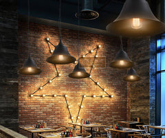 HEIKESZ Retro Personalized Creative Lighting Art Horn Industrial Style Bedroom Study Hotel Bar Restaurant Chandelier american style retro outdoor indoor retro bedroom lamp american-style Industrial wind