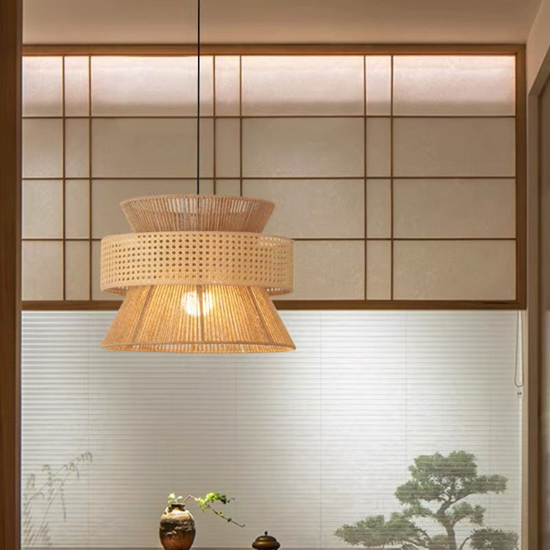 HEIKEZ Japanese style Wabisha style pendant lamp Zen tea room homestay industrial style restaurant antique hotel retro vine lamp ceiling light fixture