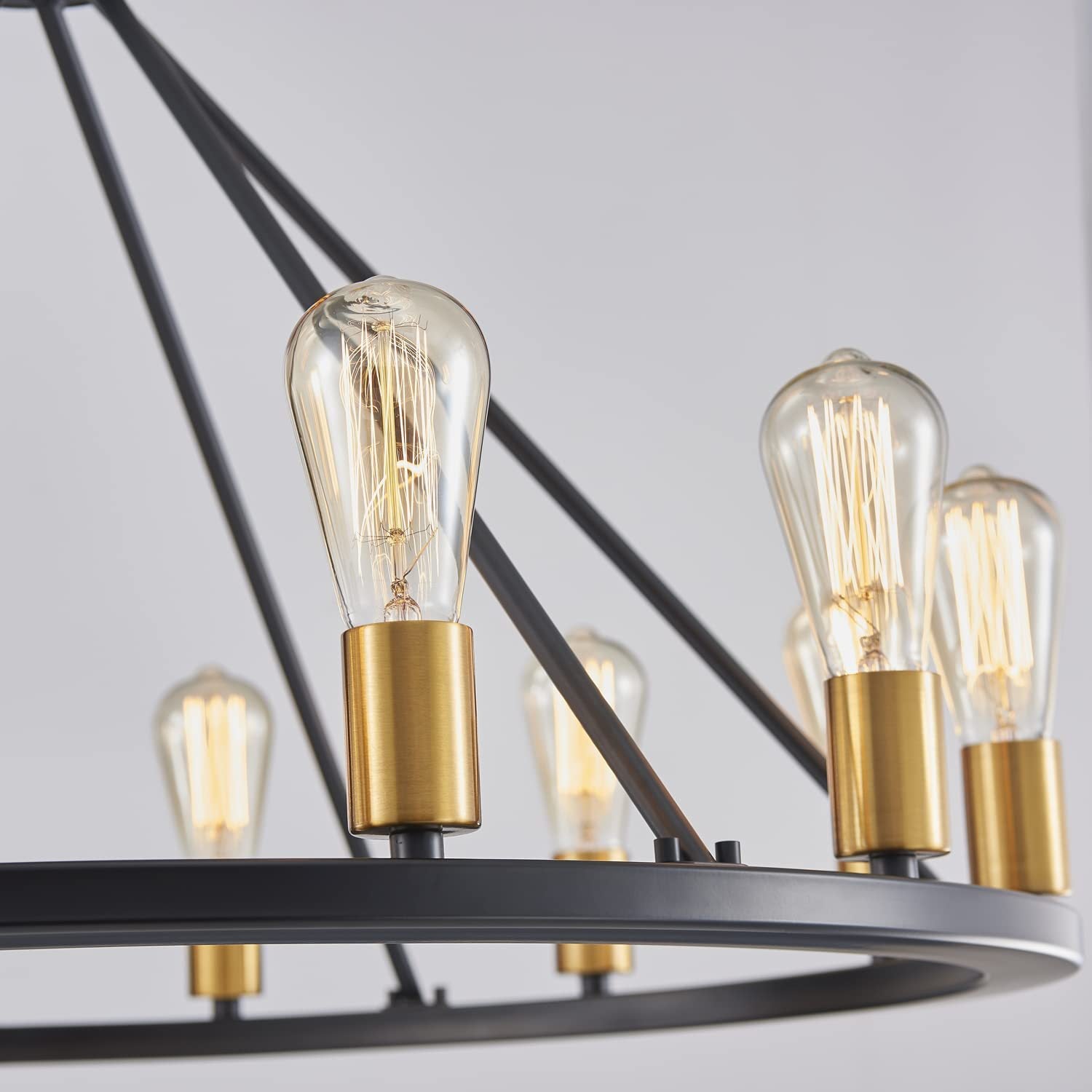 HEIKESZ American retro wrought iron chandelier hotel villa restaurant engineering light living room light balcony hot-selling lamps Chandelier, restaurant light, living room light