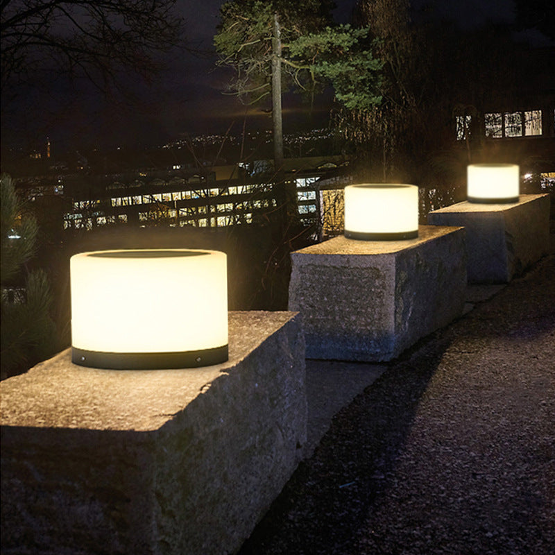 HEIKESZ Solar Powered Outdoor Pillar Light Waterproof Garden Terrace Villa Courtyard Landscape Lighting for Fence Post