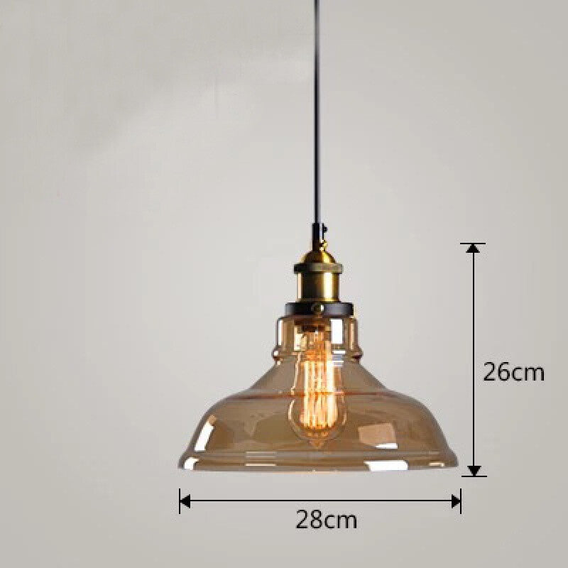 HEIKESZ Vintage Industrial Ceiling Light Loft Bar Restaurant Creative Glass Pendant Lamp for Clothing Store