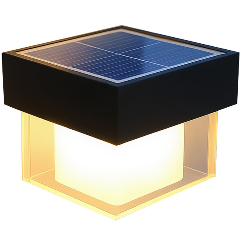 HEIKESZ Solar Wall Light Outdoor Modern Minimalist Solar Powered Wall Lamp for Garden Patio Pathway Corridor Balcony Lighting