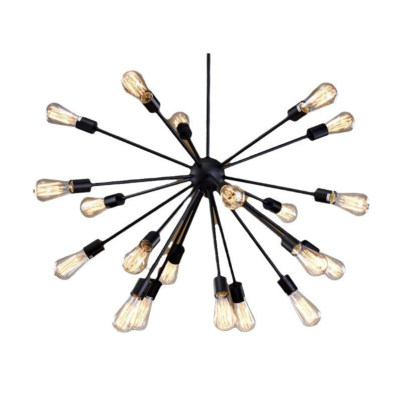HEIKESZ Industrial Vintage Ceiling Light Retro Iron Satellite Chandelier for Living Room Dining Bar Decor