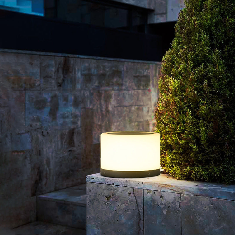 HEIKESZ Solar Powered Outdoor Pillar Light Waterproof Garden Terrace Villa Courtyard Landscape Lighting for Fence Post