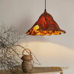 HEIKESZ New Chinese Style Lotus Ceiling Light Creative Artistic Dining Room Bar Pendant Lamp Vintage Retro Lighting for Tea House