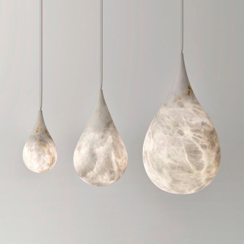 HEIKESZ French Restaurant Chandelier Cloud Marble Light Wabi Sabi Minimalist Creative Bedside Lamp Bar Design Showroom Lighting