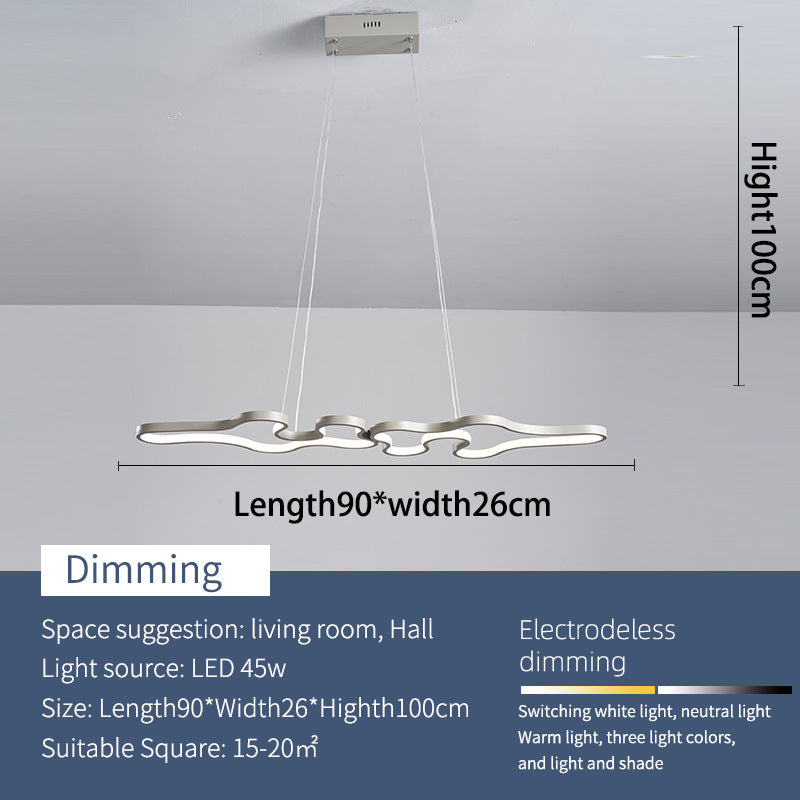 HEIKESZ Nordic Style LED Ceiling Light Modern Minimalist Creative Luxury Chandelier for Living Room Bedroom Bar Restaurant Lighting