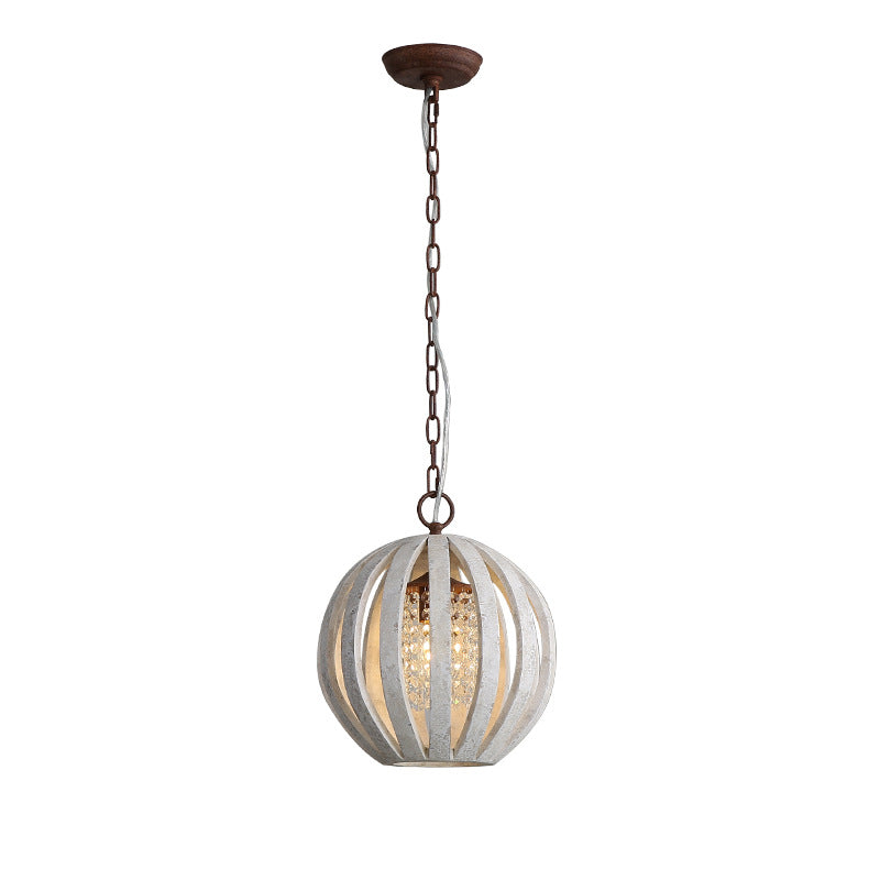 Vintage Wooden Ceiling Light American Rustic Style Cross Border Supply Pendant Lamp for Dining Room Living Room Bar Corridor Decoration