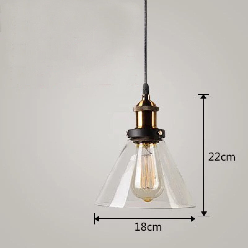 HEIKESZ Vintage Industrial Ceiling Light Loft Bar Restaurant Creative Glass Pendant Lamp for Clothing Store