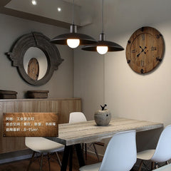 HEIKESZ Industrial Vintage Ceiling Light Retro Pendant Lamp for Cafe Restaurant Bar Single Head Iron Cover Lighting Fixture