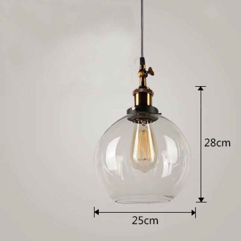 HEIKESZ Vintage Industrial Ceiling Light Loft Bar Restaurant Creative Glass Pendant Lamp for Clothing Store