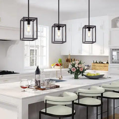 Cross-border exclusive supply of Nordic retro industrial style iron art pendant lights, creative and unique, simple single-head dining room bar counter US-standard lamps