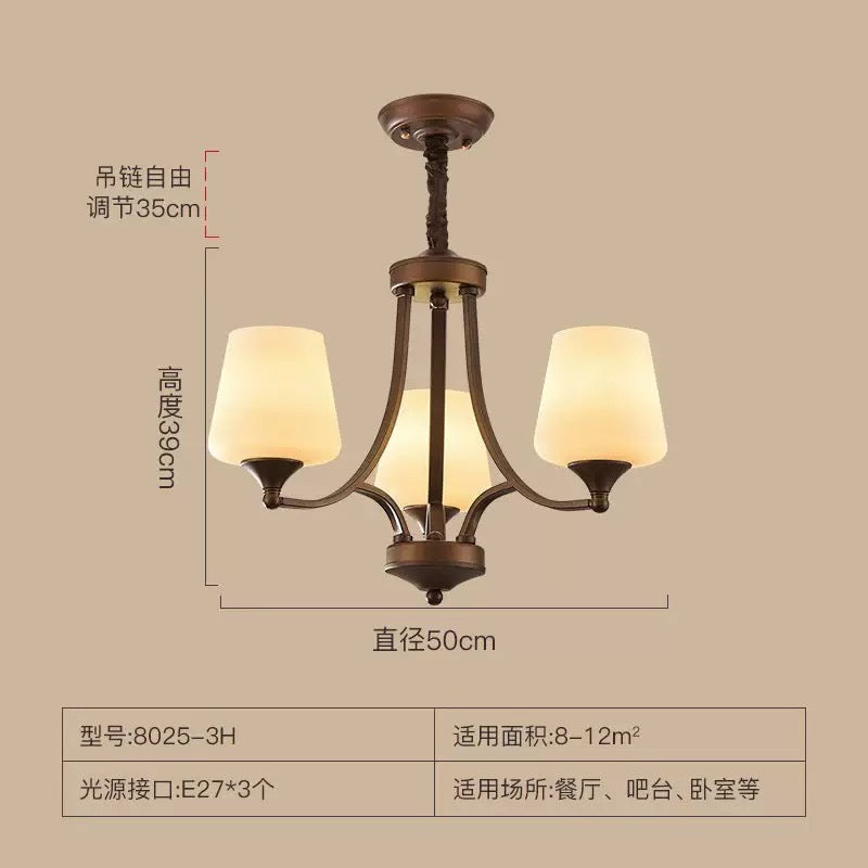 HEIKESZ Vintage American Ceiling Light Iron Art Rustic Simple Living Room Bedroom Dining Room Modern Minimalist Zhongshan Lighting Wholesale