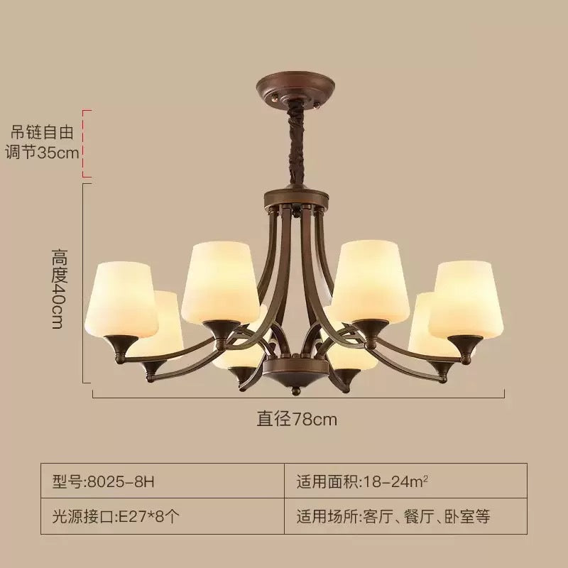 HEIKESZ Vintage American Ceiling Light Iron Art Rustic Simple Living Room Bedroom Dining Room Modern Minimalist Zhongshan Lighting Wholesale