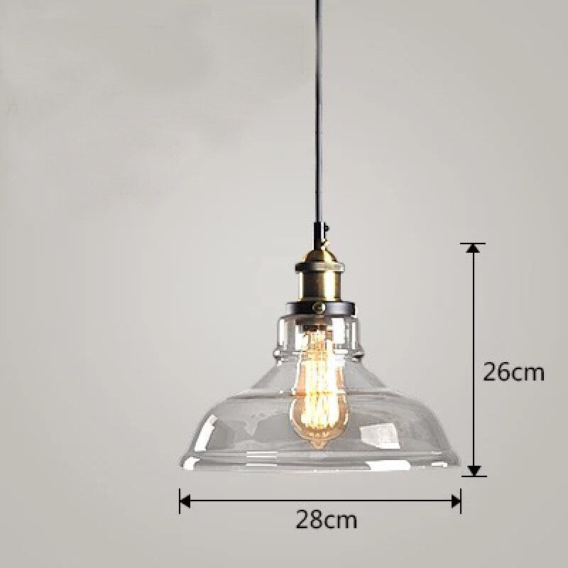 HEIKESZ Vintage Industrial Ceiling Light Loft Bar Restaurant Creative Glass Pendant Lamp for Clothing Store