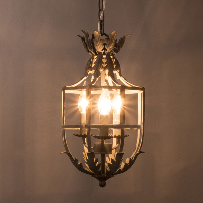 Vintage Retro Iron Ceiling Light American Country Style Rustic Chandelier for Living Room Dining Hallway Entryway Home Decor