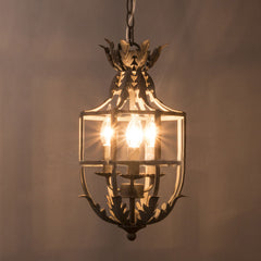 Vintage Retro Iron Ceiling Light American Country Style Rustic Chandelier for Living Room Dining Hallway Entryway Home Decor