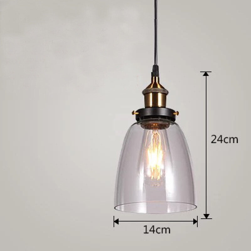HEIKESZ Vintage Industrial Ceiling Light Loft Bar Restaurant Creative Glass Pendant Lamp for Clothing Store