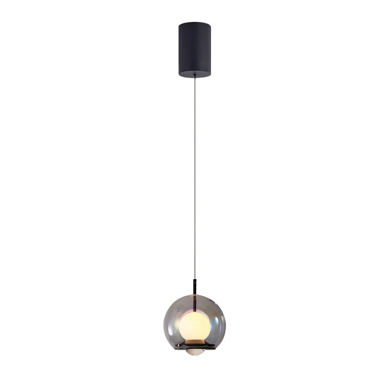 HEIKESZ Adjustable Marble Pendant Light Luxury Spanish Natural Ceiling Lamp for Living Room Dining Room Bar Bedroom