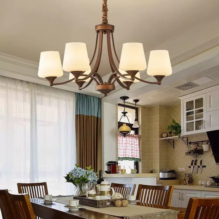 HEIKESZ Vintage American Ceiling Light Iron Art Rustic Simple Living Room Bedroom Dining Room Modern Minimalist Zhongshan Lighting Wholesale