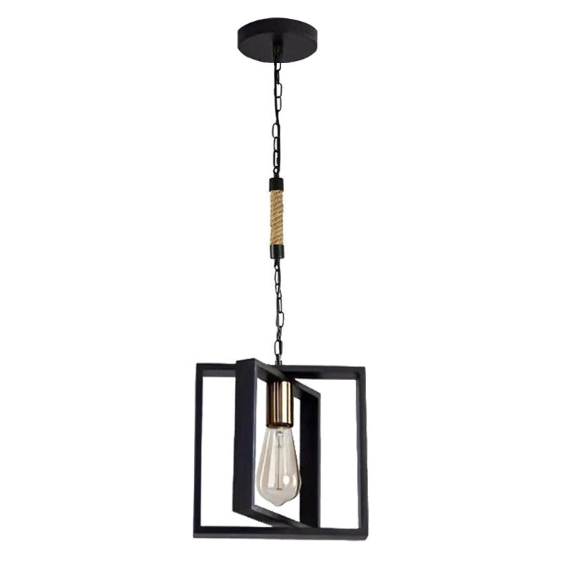 HEIKESZ Vintage Industrial Farmhouse Ceiling Light Rustic Iron Pendant Lamp for Kitchen Cafe Bar Restaurant Lighting